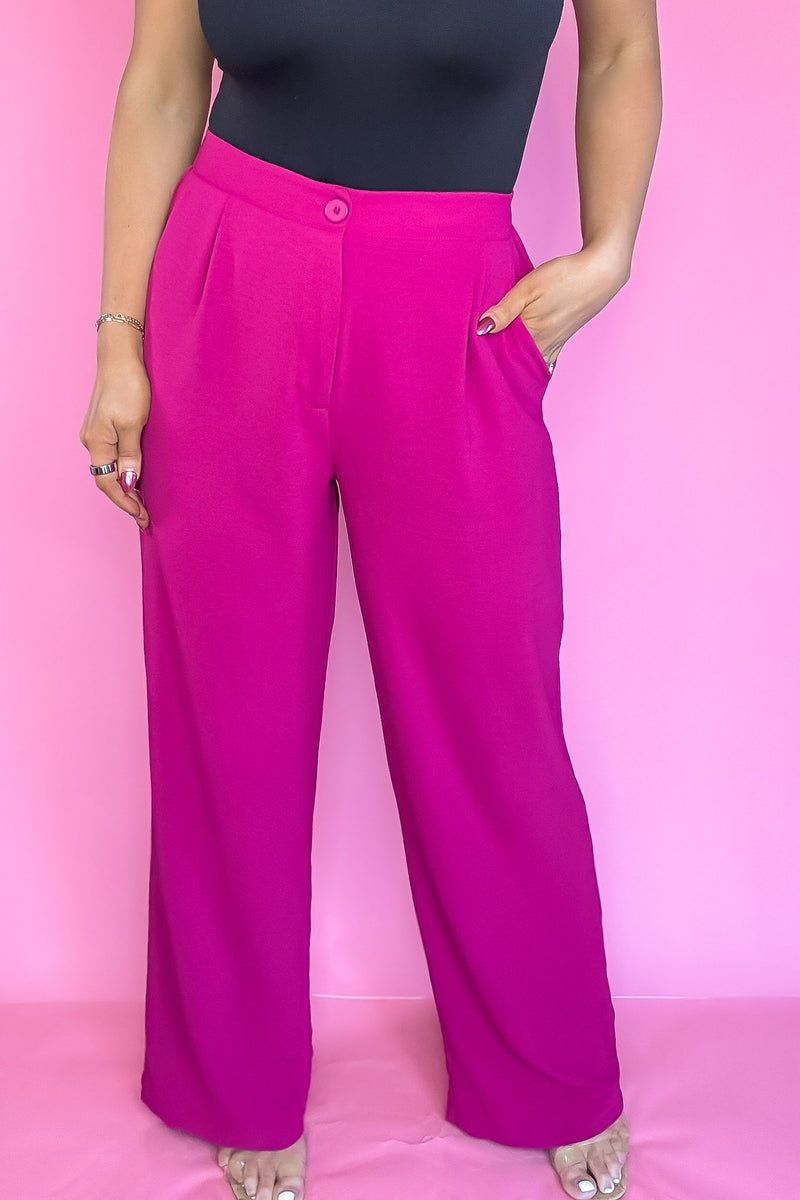 Tailored Love Magenta High Waisted Brooklyn Airflow Pants