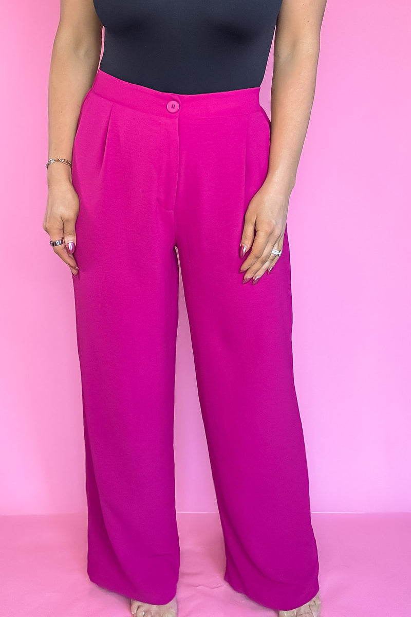 Tailored Love Magenta High Waisted Brooklyn Airflow Pants
