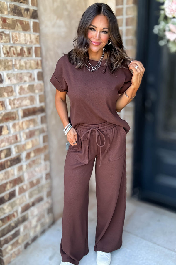 Retreat Brown Ribbed Pants