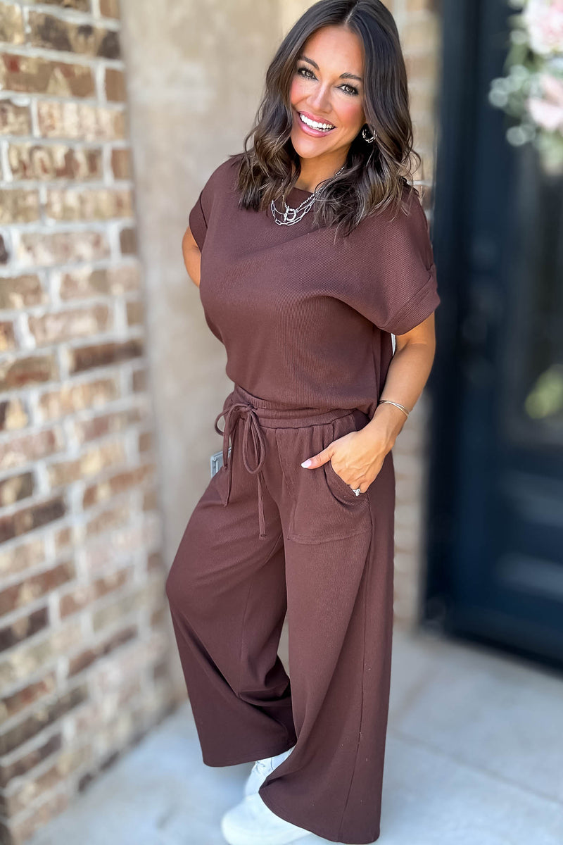Retreat Brown Ribbed Pants