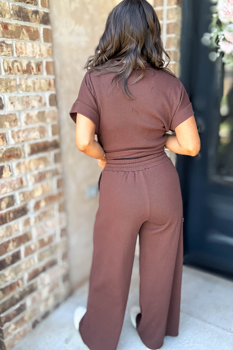 Retreat Brown Ribbed Pants