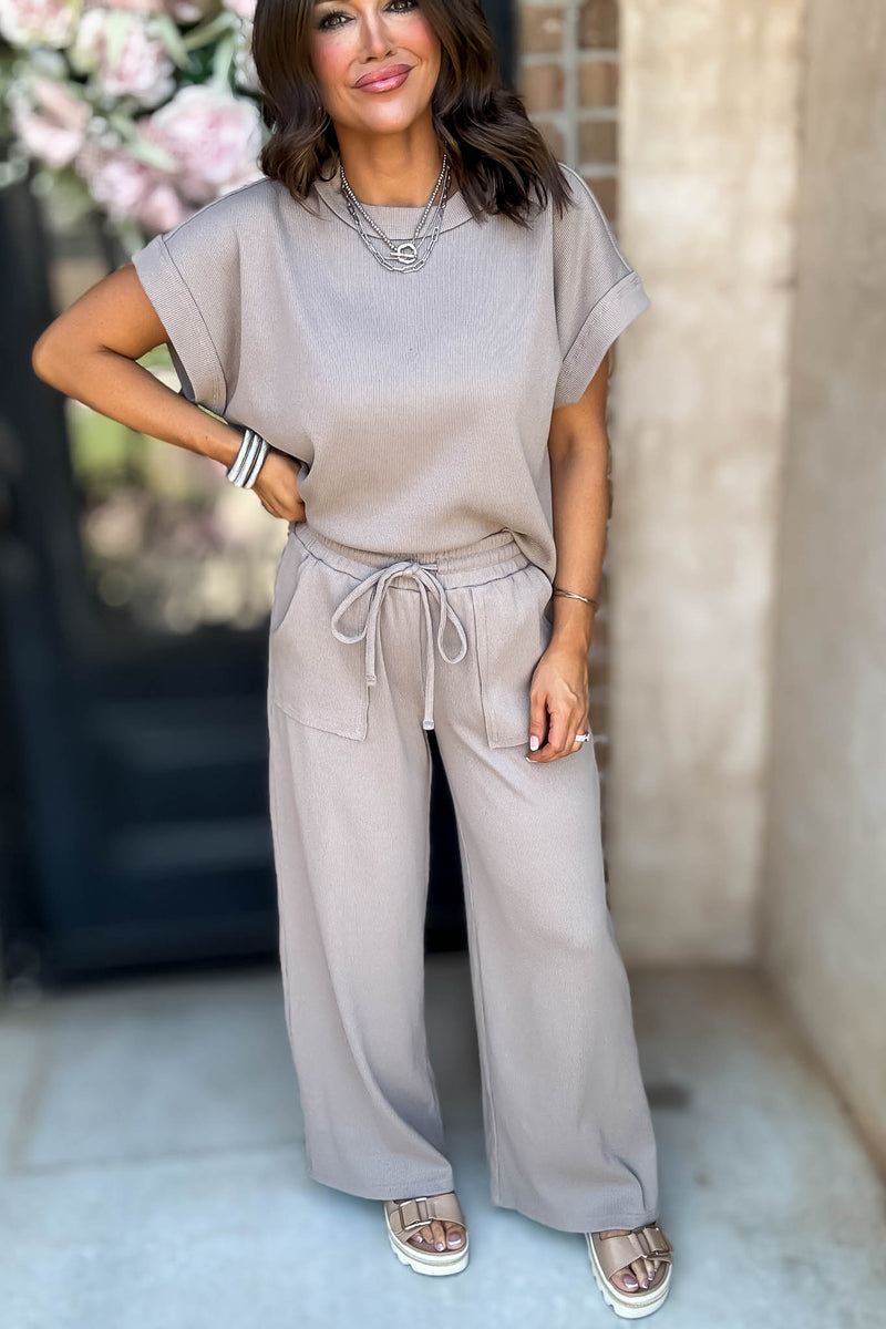 Retreat Ash Mocha Ribbed Pants