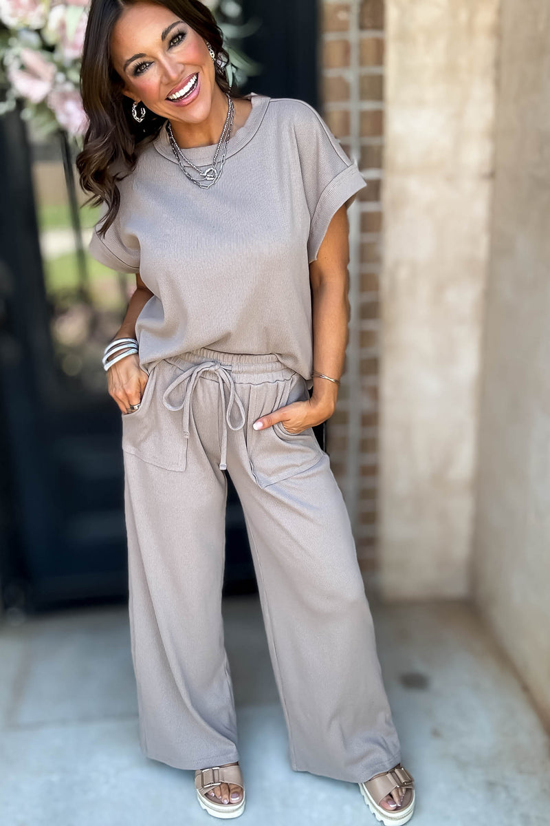Retreat Ash Mocha Ribbed Pants