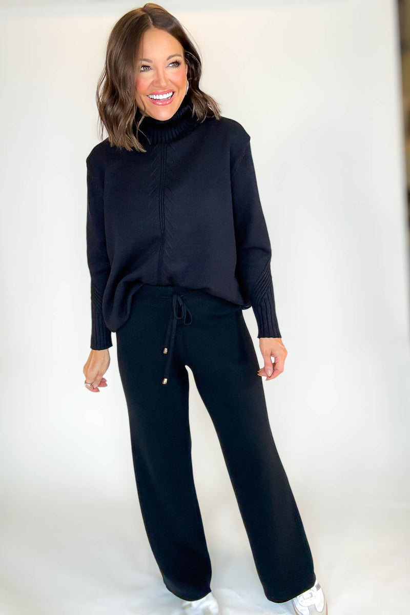 PINK FRIDAY Black Mock Neck Sweater