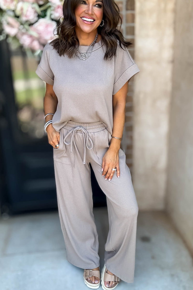 Retreat Ash Mocha Ribbed Pants