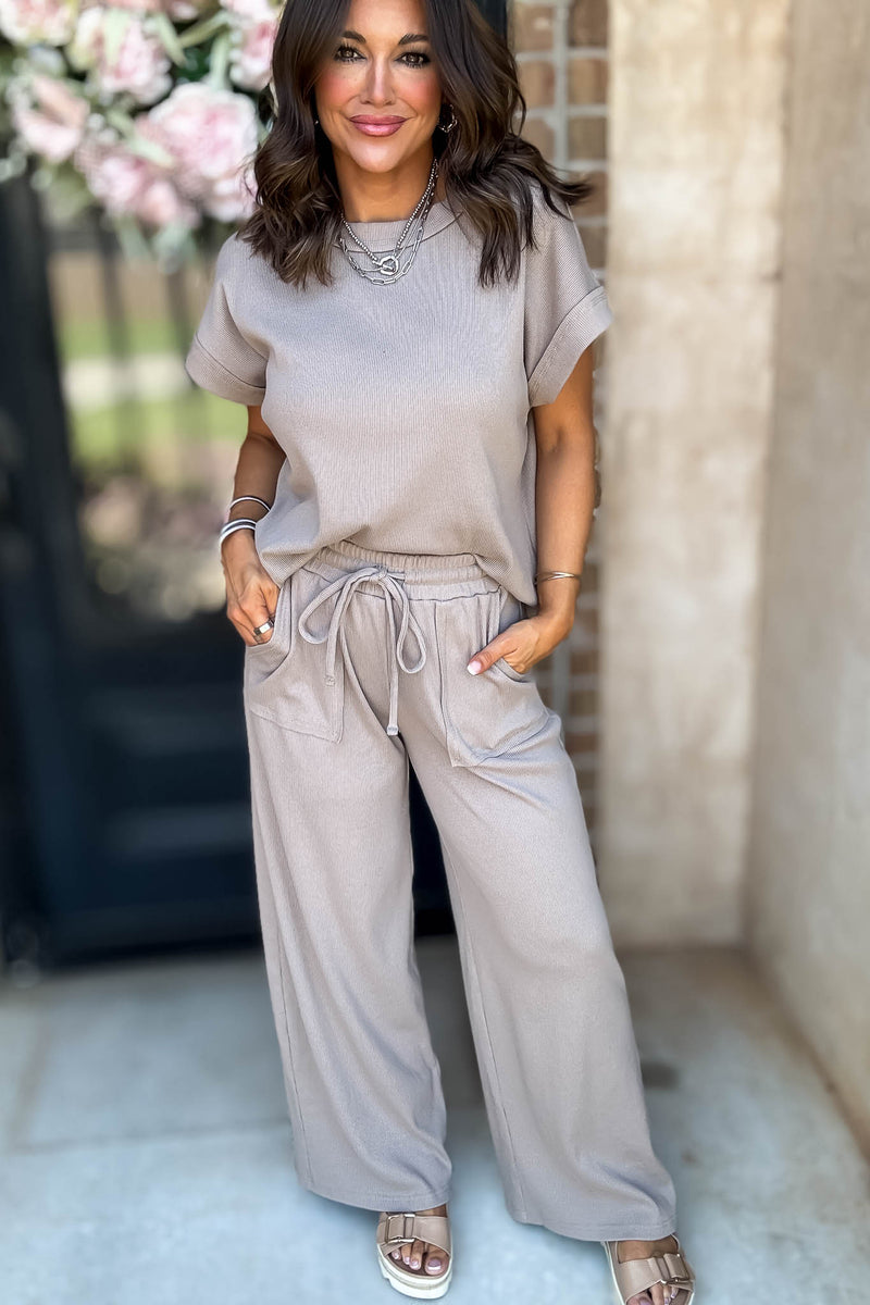 Retreat Ash Mocha Ribbed Pants