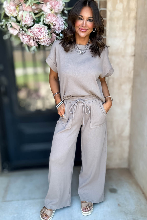 Retreat Ash Mocha Ribbed Pants