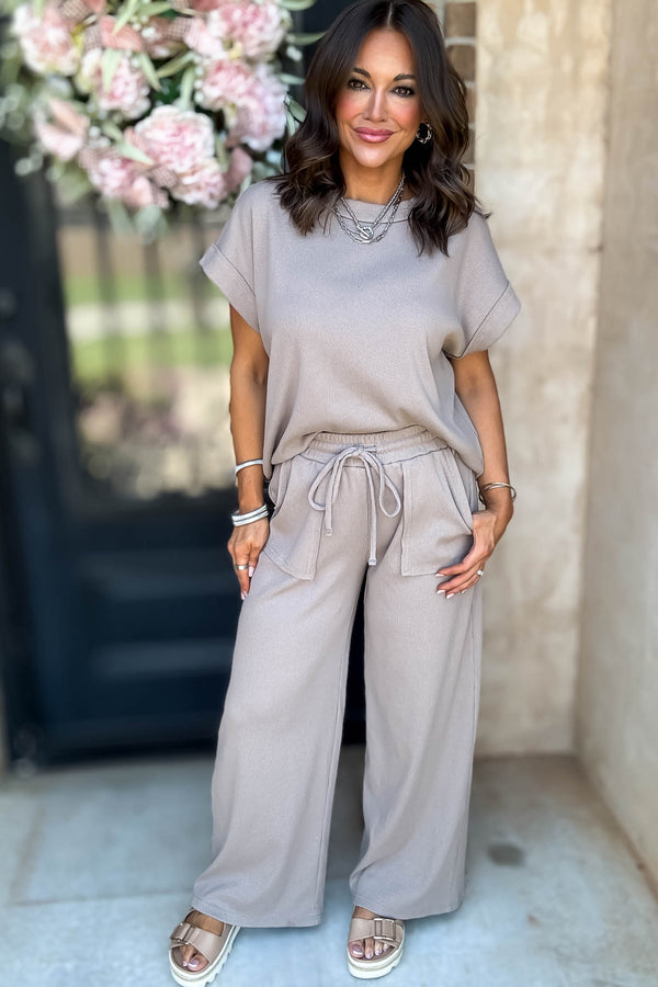 Retreat Ash Mocha Ribbed Pants