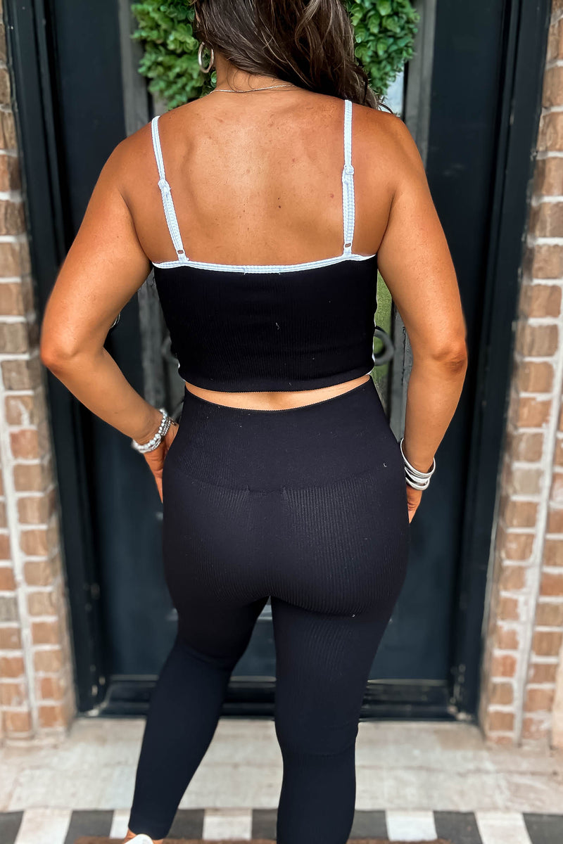 Ribbed Tube Bias Detail Top