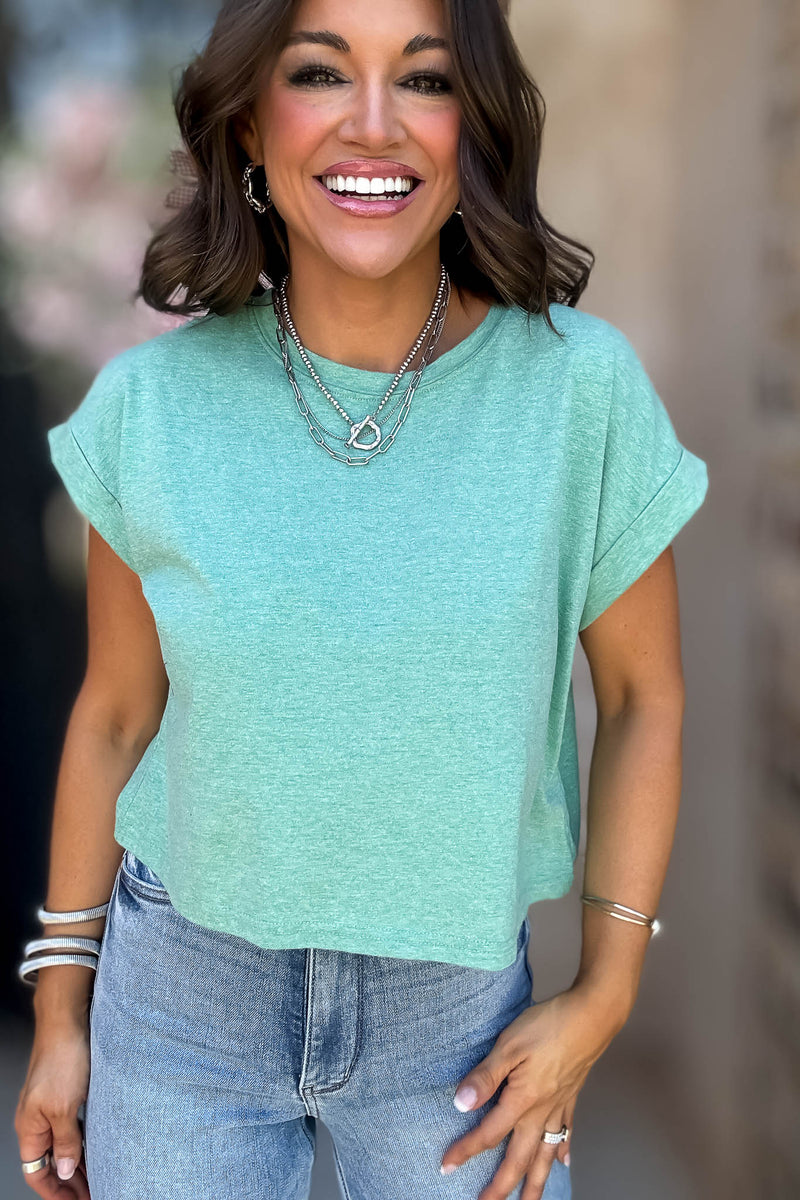 Attractive Beginnings Heather Kelly Green Top