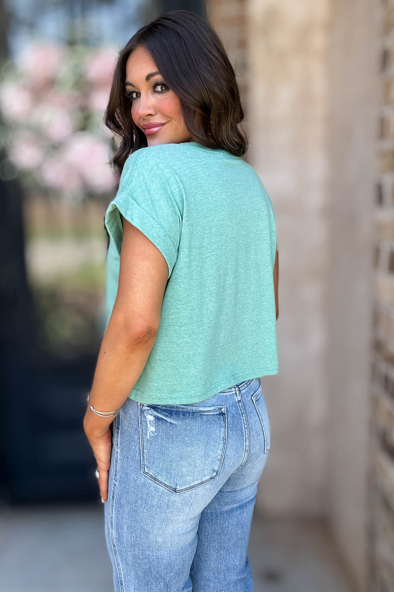 Attractive Beginnings Heather Kelly Green Top