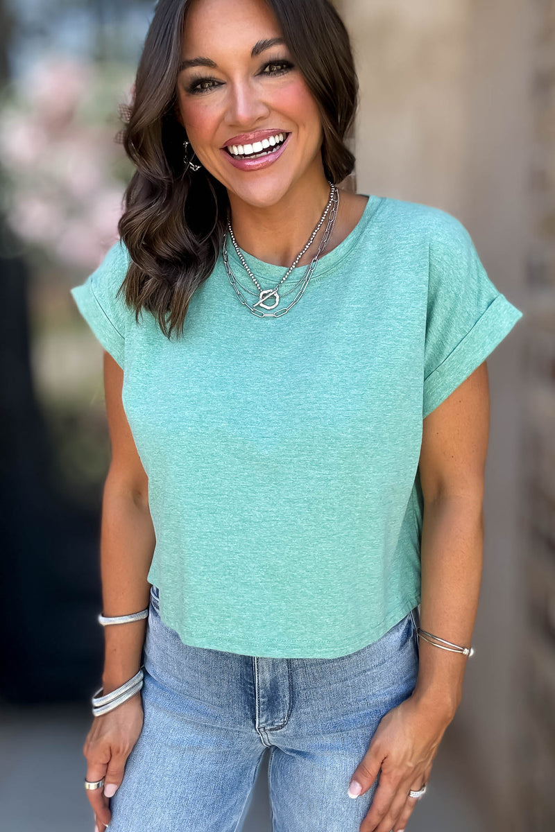 Attractive Beginnings Heather Kelly Green Top