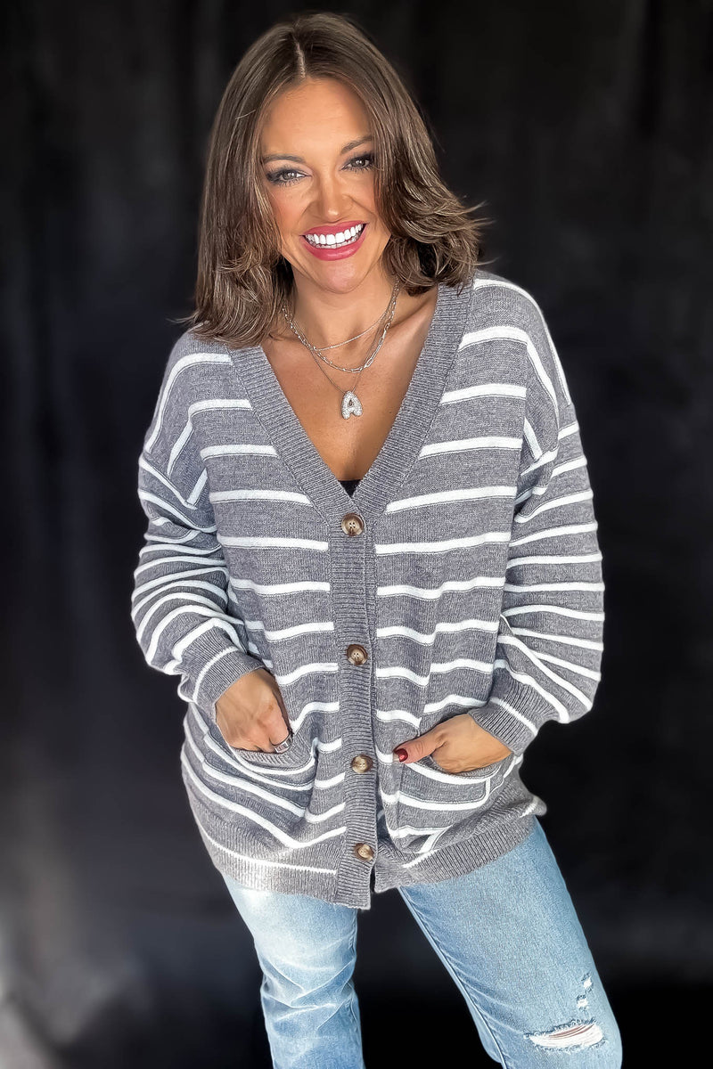 Striped Cozy Days Cardigan