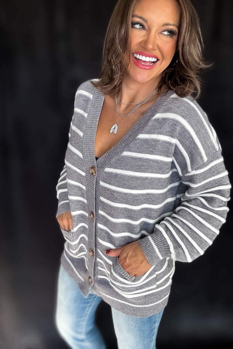 Striped Cozy Days Cardigan