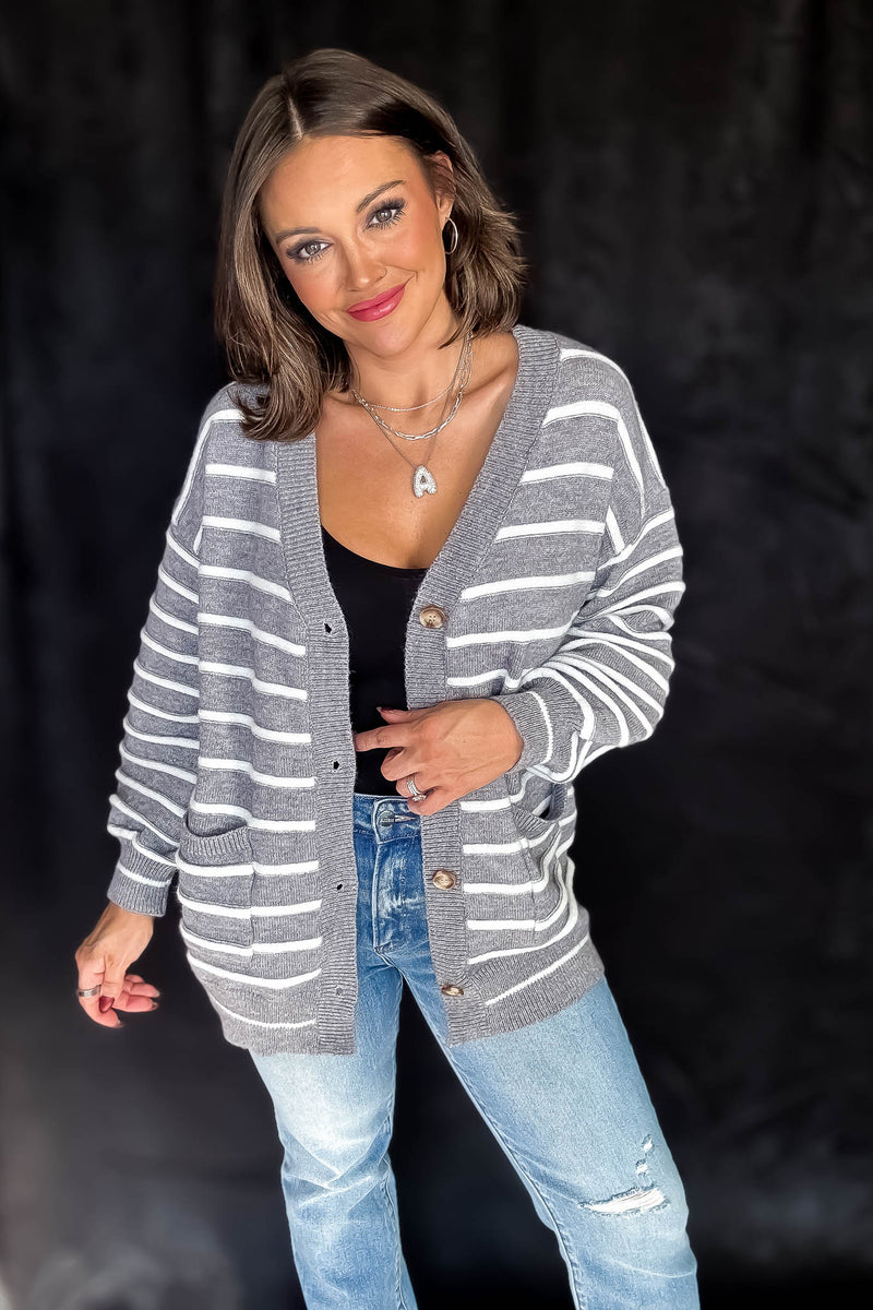 Striped Cozy Days Cardigan