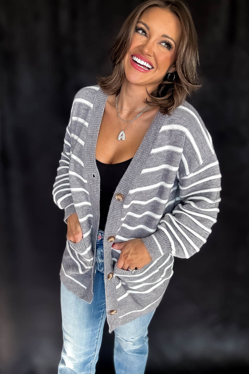 Striped Cozy Days Cardigan