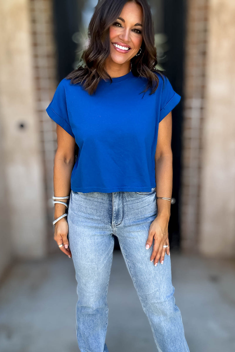 Attractive Beginnings Classic Blue Top