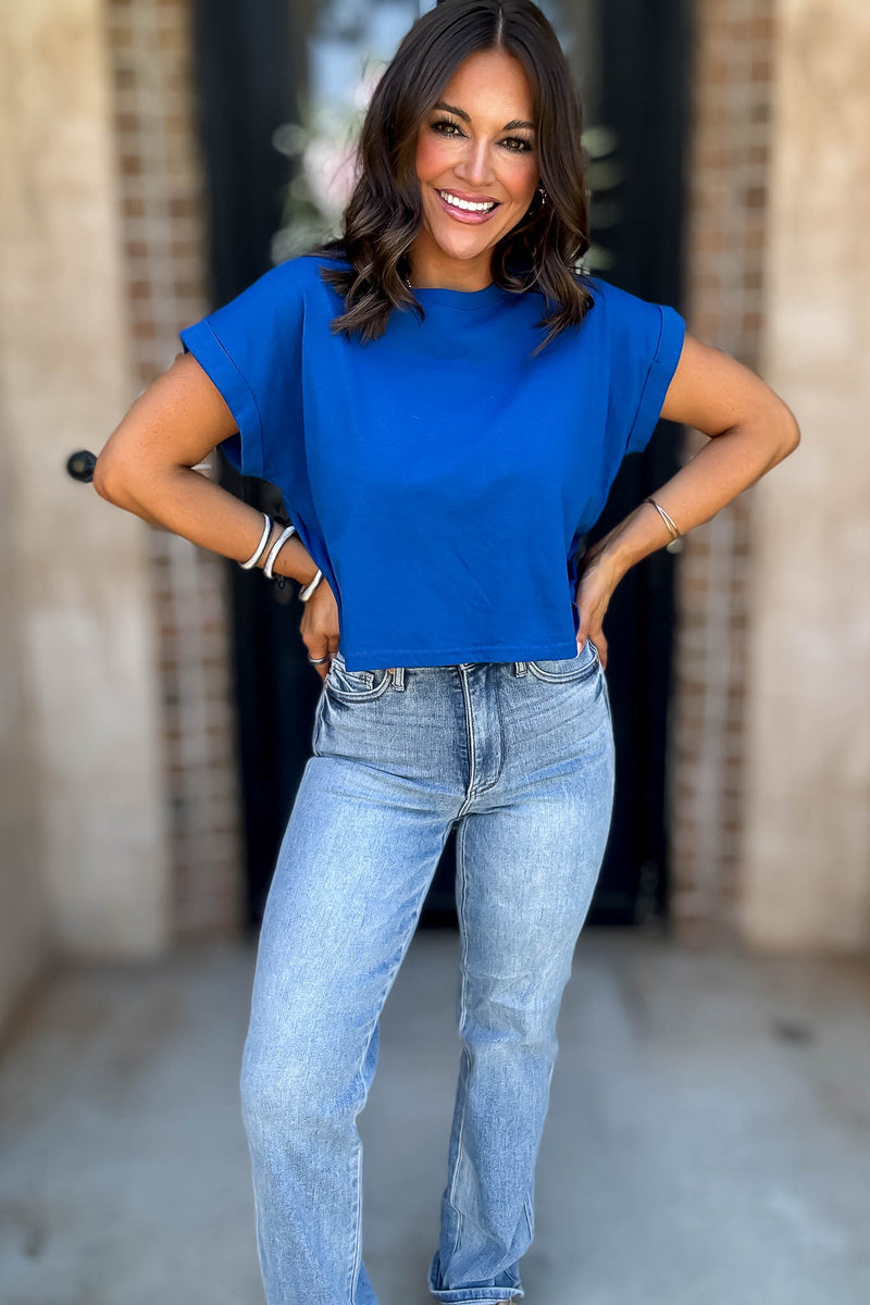 Attractive Beginnings Classic Blue Top