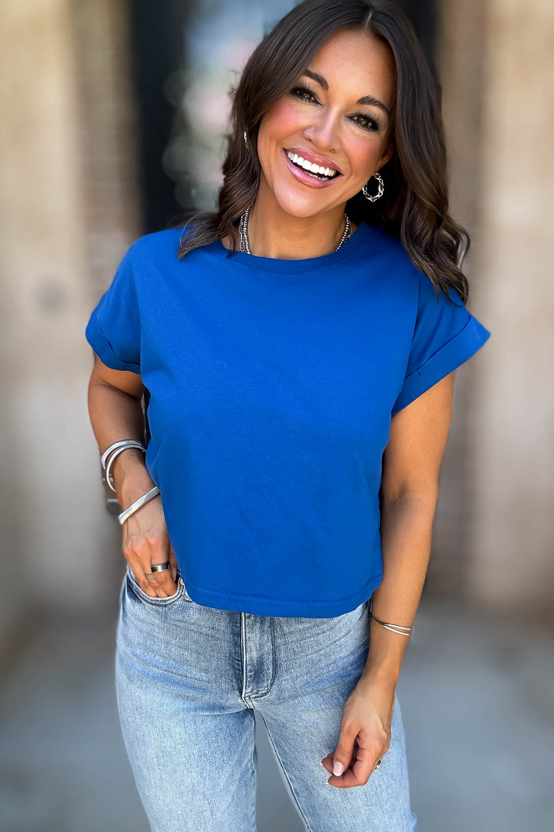 Attractive Beginnings Classic Blue Top