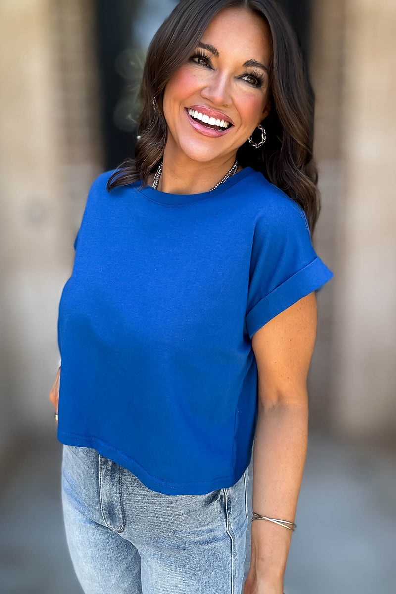 Attractive Beginnings Classic Blue Top