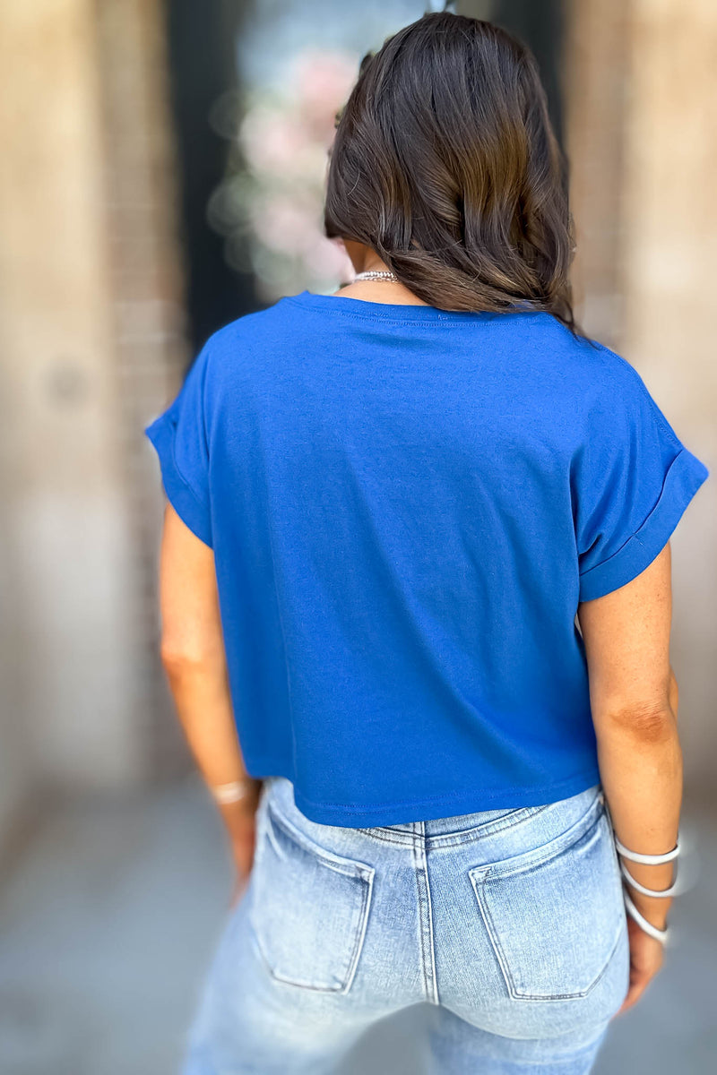 Attractive Beginnings Classic Blue Top