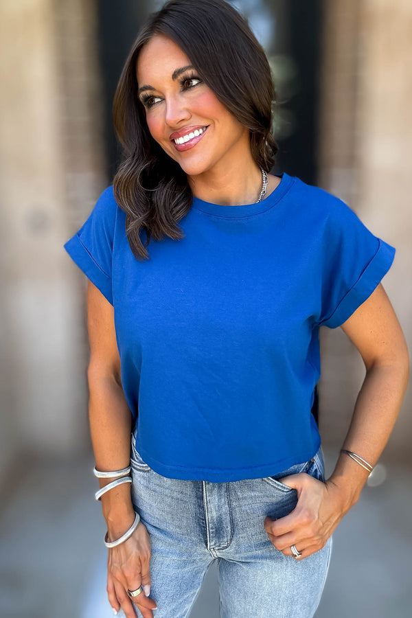 Attractive Beginnings Classic Blue Top