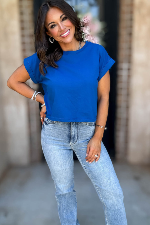 Attractive Beginnings Classic Blue Top