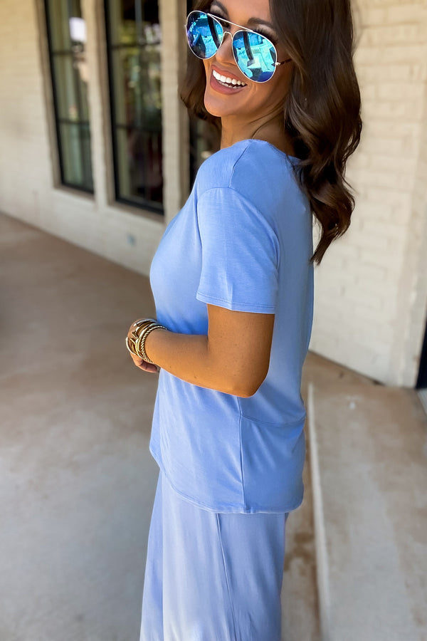 Carpe Diem Surf Blue Active Short Sleeve Top