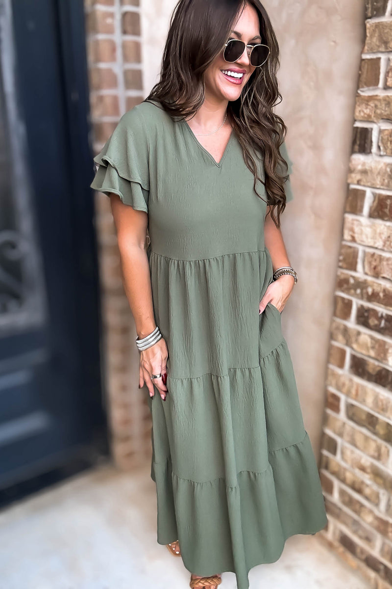 Beauty Olive Maxi Dress
