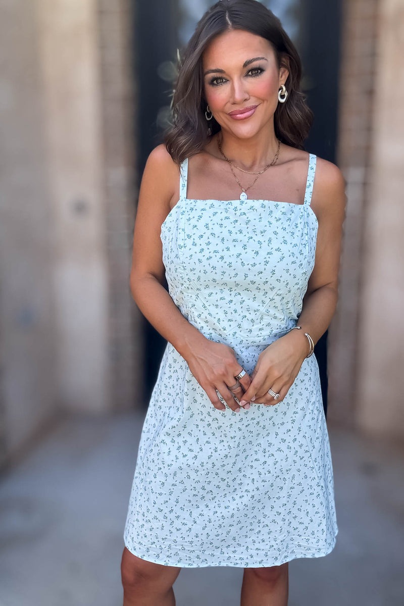 Baby Blue Floral Dress