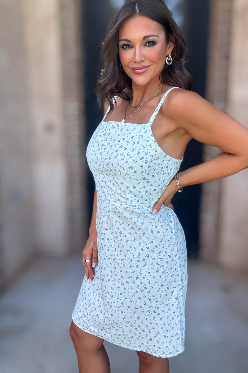 Baby Blue Floral Dress