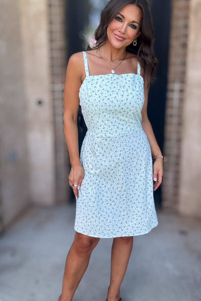 Baby Blue Floral Dress