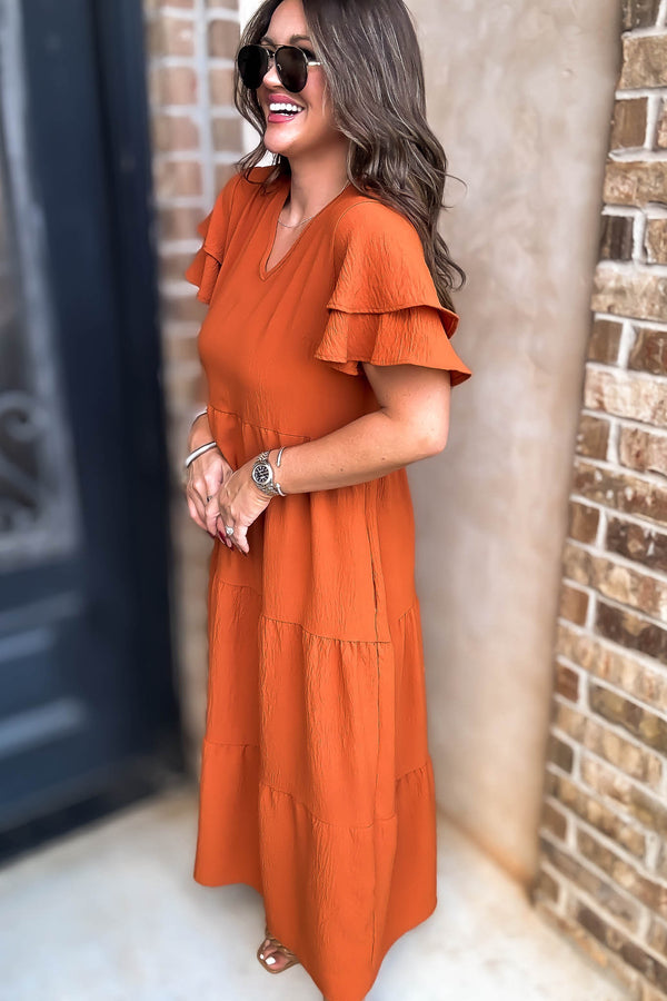 Beauty Rust Maxi Dress