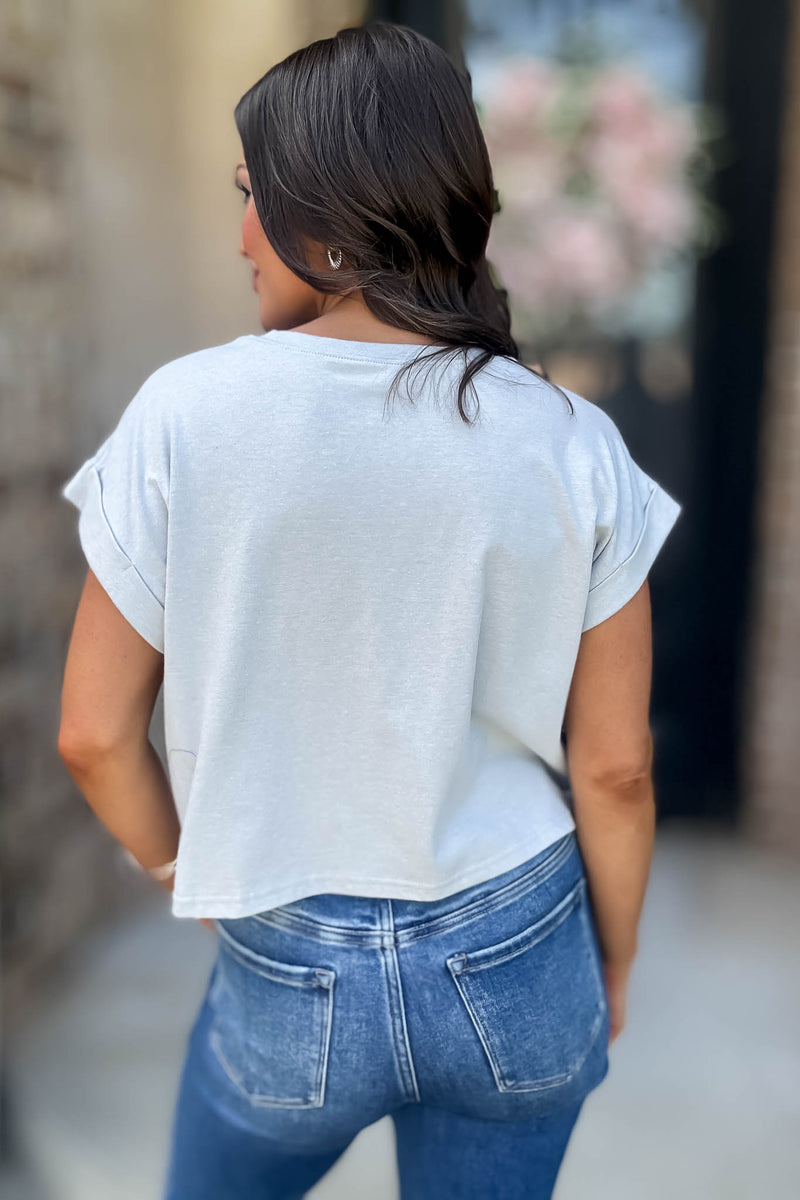 Attractive Beginnings Heather Grey Top