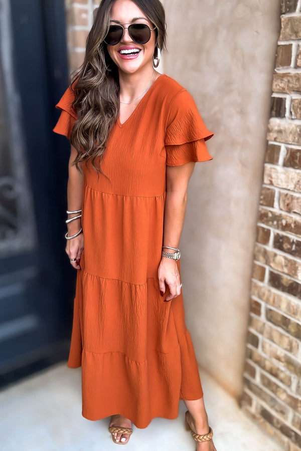 Beauty Rust Maxi Dress