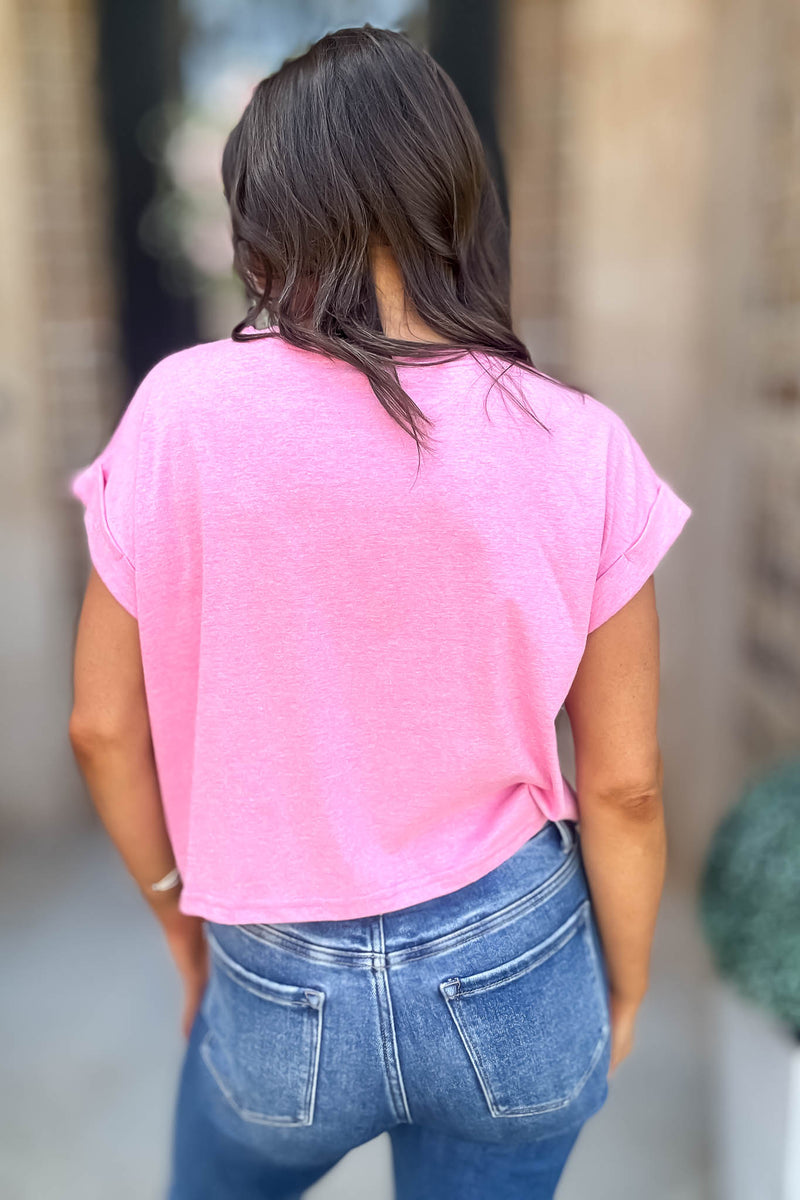 Attractive Beginnings Heather Fuchsia Top