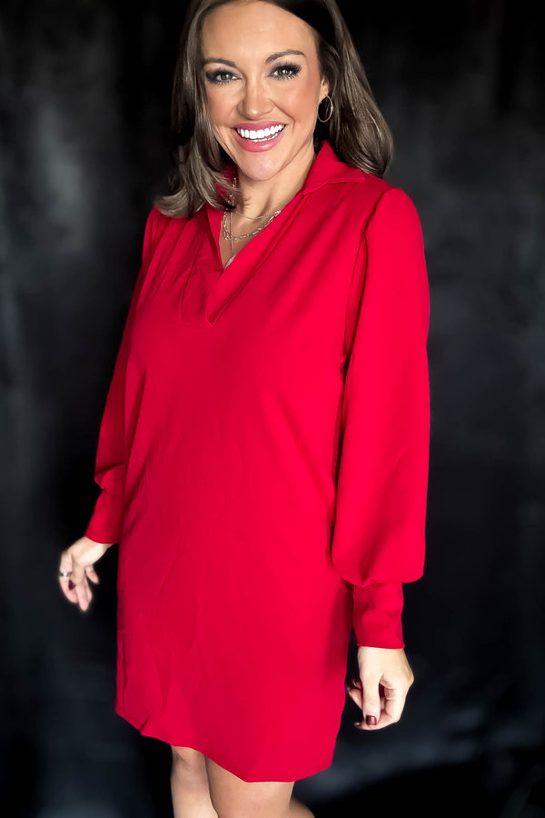 Business Casual Burgundy Dress