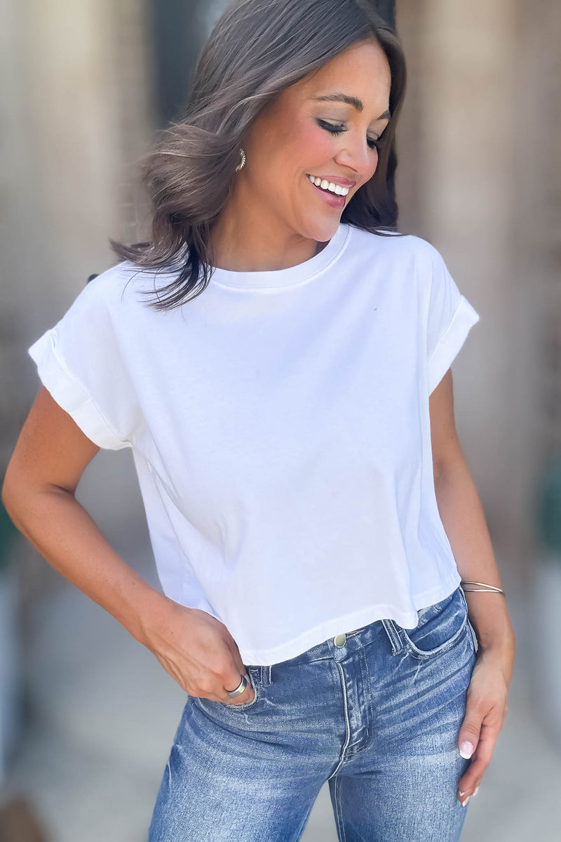 Attractive Beginnings White Crop Top