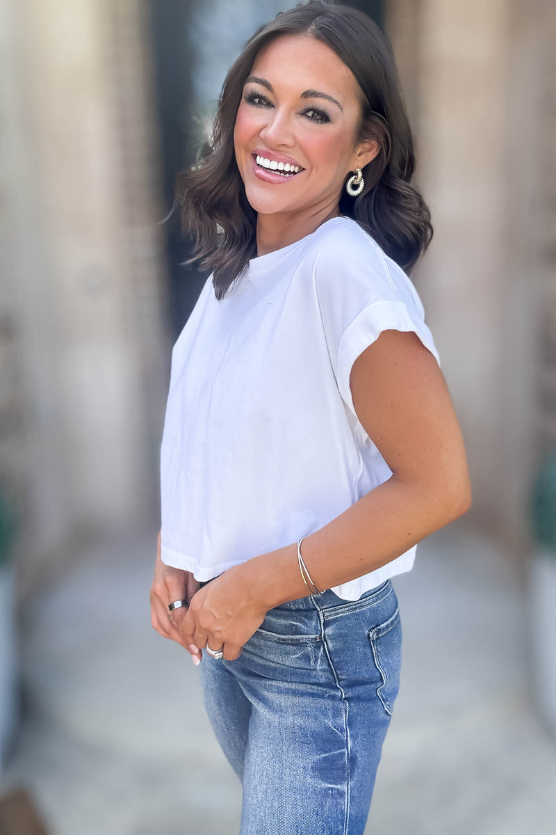 Attractive Beginnings White Crop Top