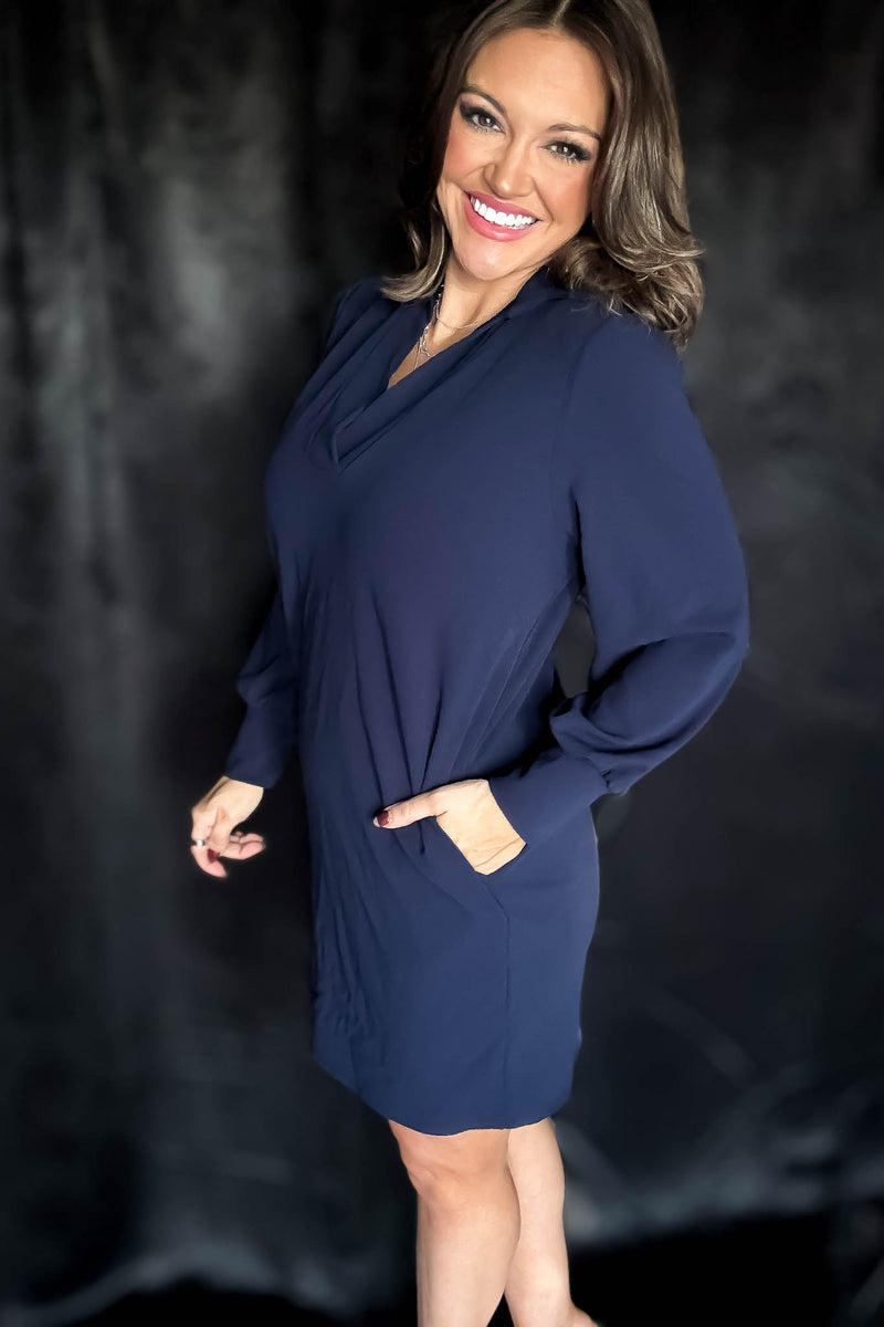 Business Casual Navy Dress