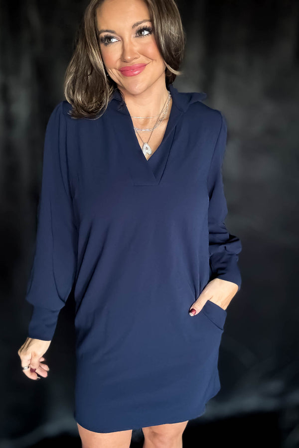 Business Casual Navy Dress