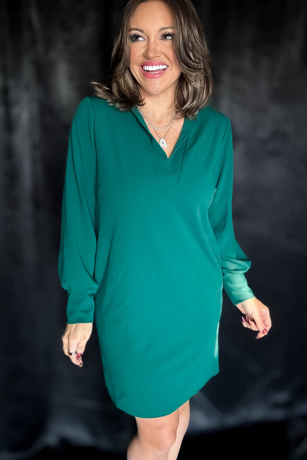 Business Casual Hunter Green Dress