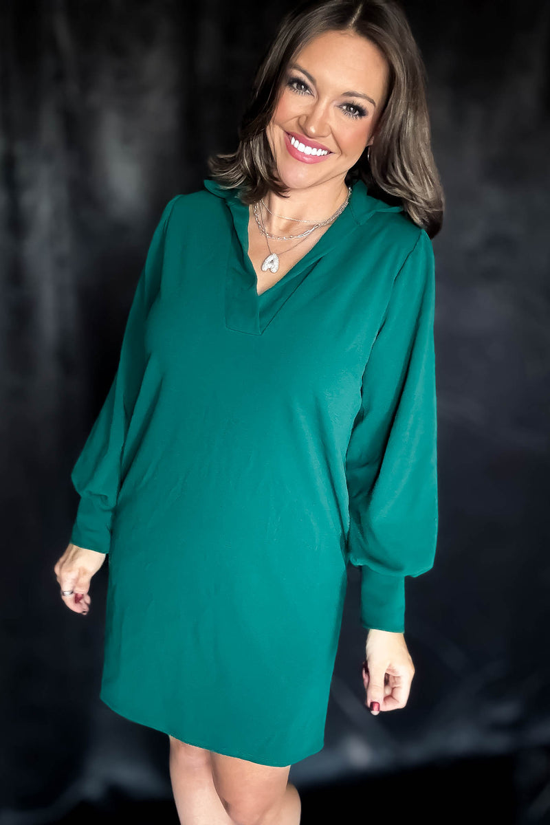Business Casual Hunter Green Dress