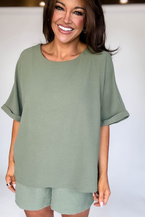 Sparrow Light Olive Airflow Top