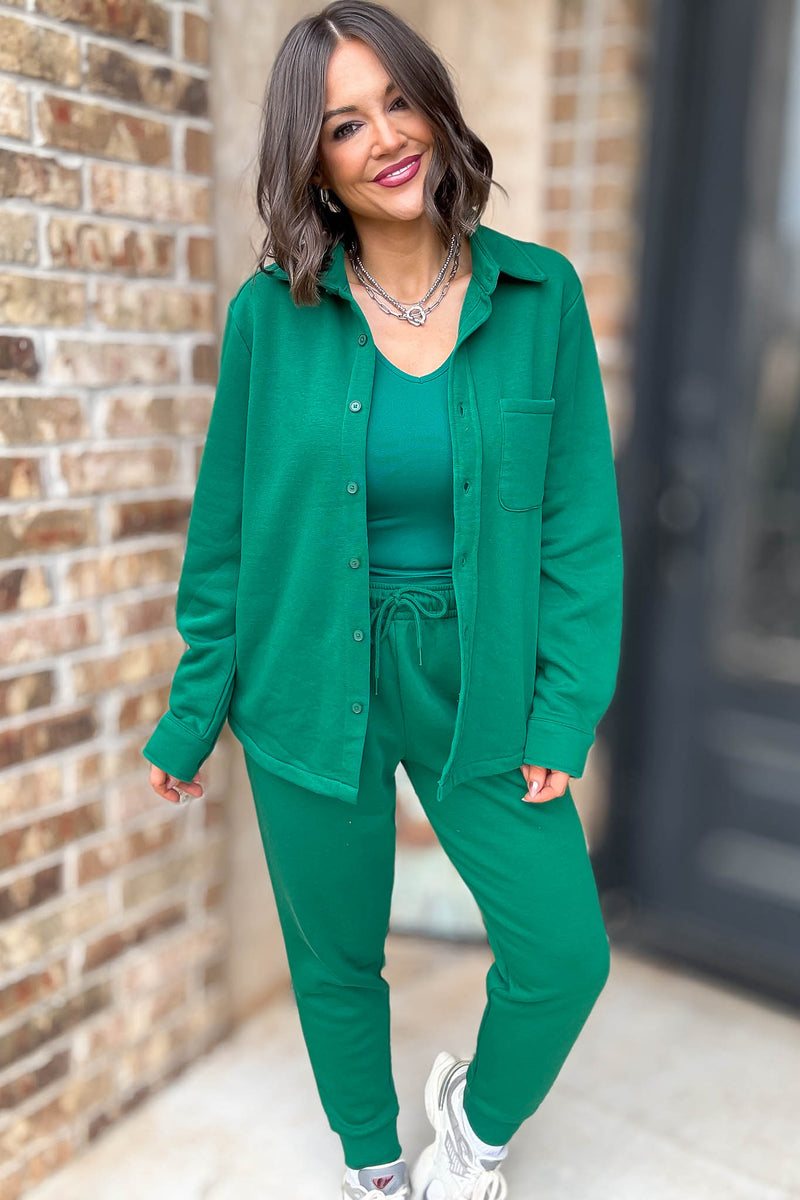 Seamless Round Kelly Green Neck Short Sleeve Top