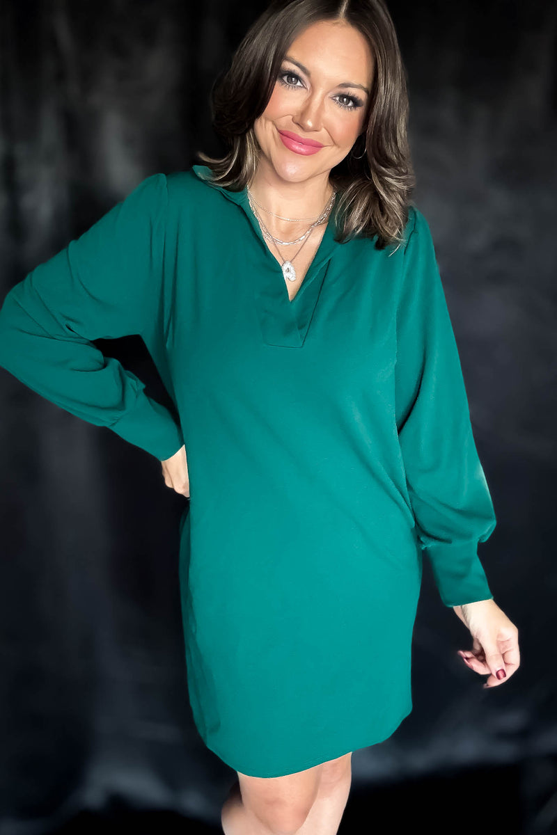 Business Casual Hunter Green Dress