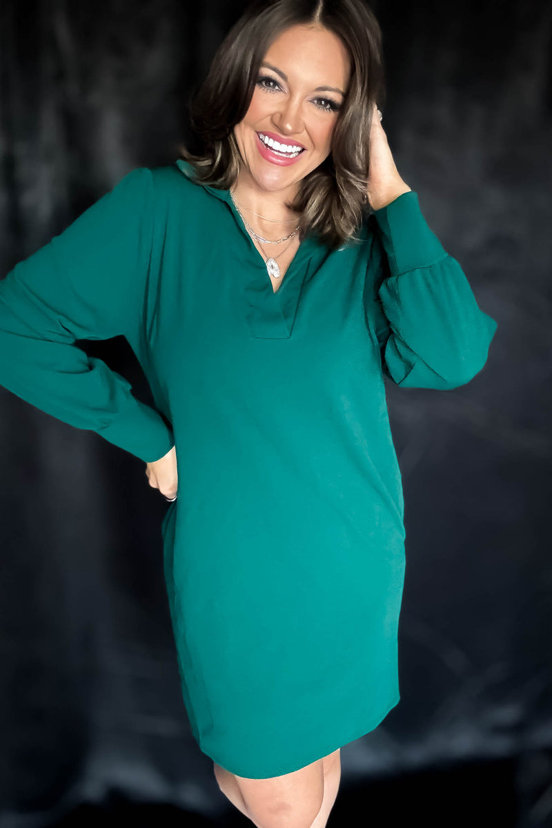 Business Casual Hunter Green Dress