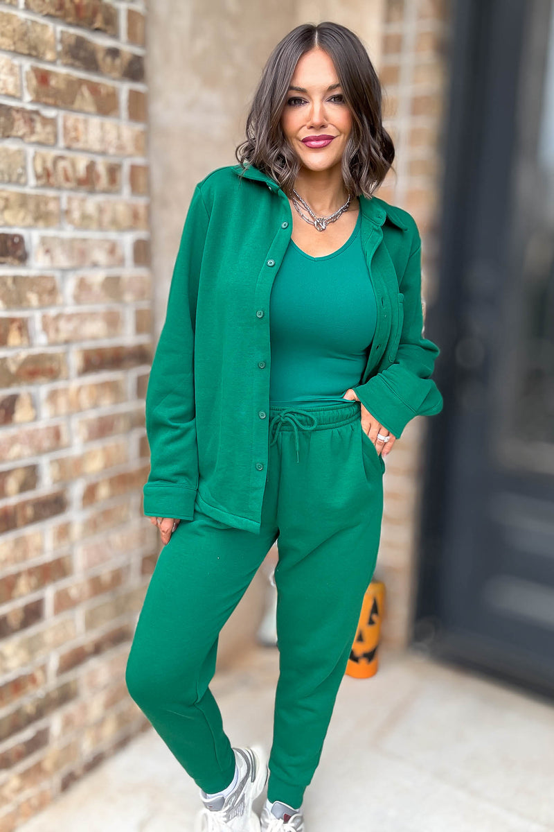 Seamless Round Kelly Green Neck Short Sleeve Top