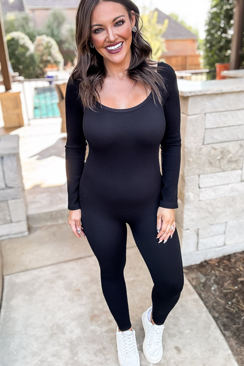 What A Gem Black Jumpsuit