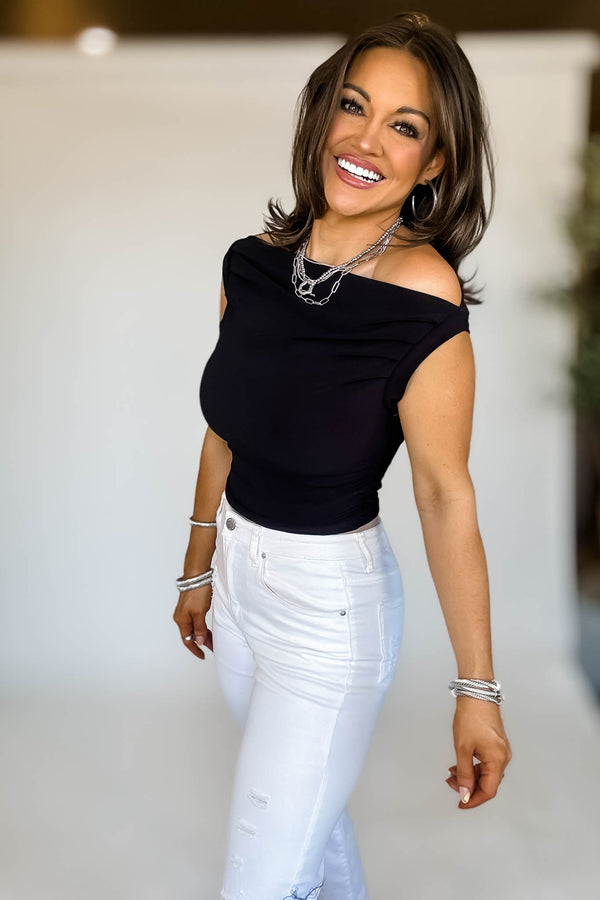 Black Night Out Off Shoulder Top
